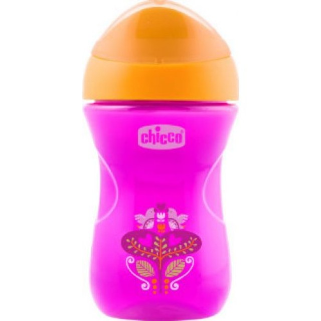 Chicco Easy Cup 12m+ Κύπελλο με Μαλακό Στόμιο, Χρώμα Μωβ 266ml