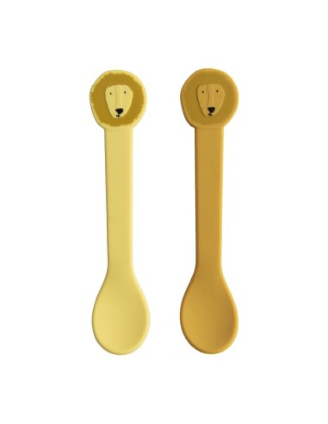 Trixie Silicone Spoon Mr Lion, Χρώμα Κίτρινο & Πορτοκαλί 2 Τεμάχια