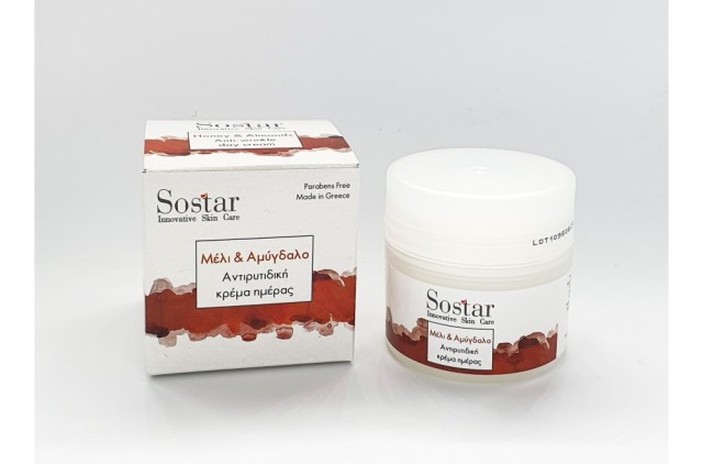 Sostar Focus Μέλι & Αμύγδαλο, Αντιρυτιδική Κρέμα Ημέρας 50ml