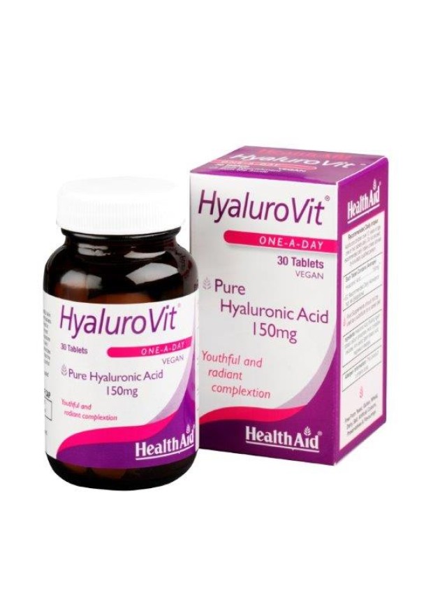 Health Aid HyaluroVit 150mg, Υαλουρονικό Οξύ 30 Ταμπλέτες