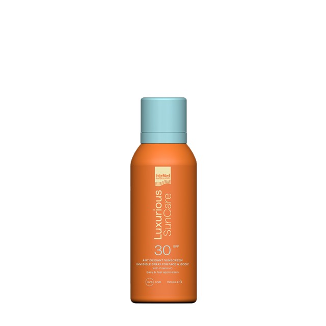 Intermed Luxurious SunCare Invisible Spray for Face & Body SPF30 Διάφανο Αντηλιακό Spray 100ml