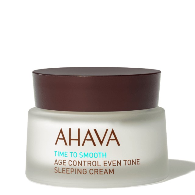 Ahava Time to Smooth Age Control Even Tone Sleeping Cream, Κρέμα Νυκτός για Πανάδες & Δυσχρωμίες 50ml