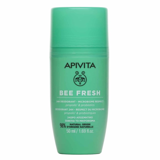Apivita Bee Fresh 24h Deodorant, Αποσμητικό Roll On με Πρόπολη & Προβιοτικά 50ml