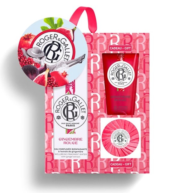 Roger & Gallet Promo Gingembre Rouge Eau Parfumee Bienfaisante 100 ml & Aναζωογονητικό Σαπούνι 50gr & Aναζωογονητικό Αφρόλουτρο 50ml