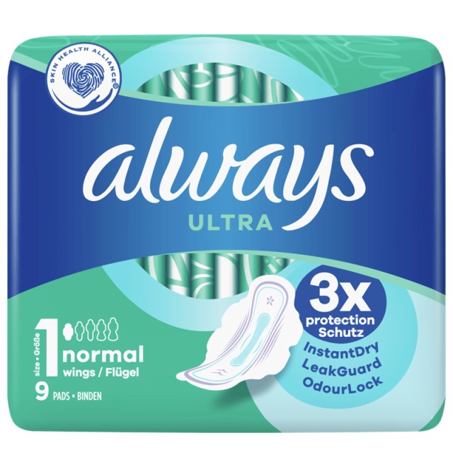 Always Ultra Σερβιέτες Normal (Μέγεθος 1) 9 Σερβιέτες