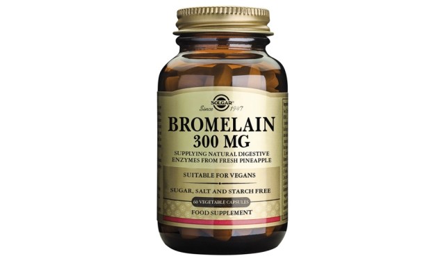 Solgar Bromelain 300mg x 60 caps. Διευκολύνει την πέψη