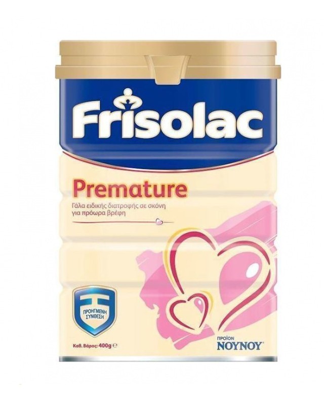  Frisolac Premature 400gr. Γάλα Ειδικής Διατροφής σε Σκόνη για Πρόωρα κι Ελλιποβαρή Βρέφη 