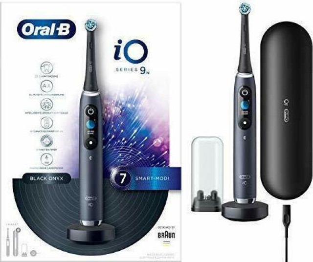Oral-B iO Series 9 Επαναφορτιζόμενη Ηλεκτρική Οδοντόβουρτσα, Χρώμα Μαύρο 1 Τεμάχιο