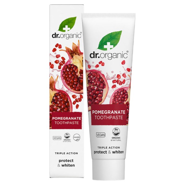 Dr.Organic Pomegranate Whitening Toothpaste Triple Action 100ml