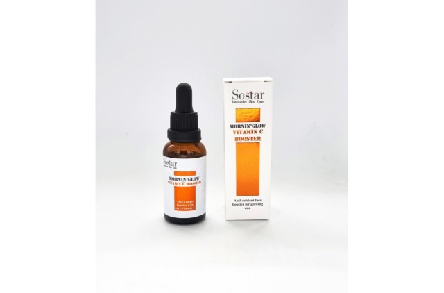 Sostar Mornin Glow Vitamin C Booster, Αντιοξειδωτικός Ορός για Λάμψη 30ml