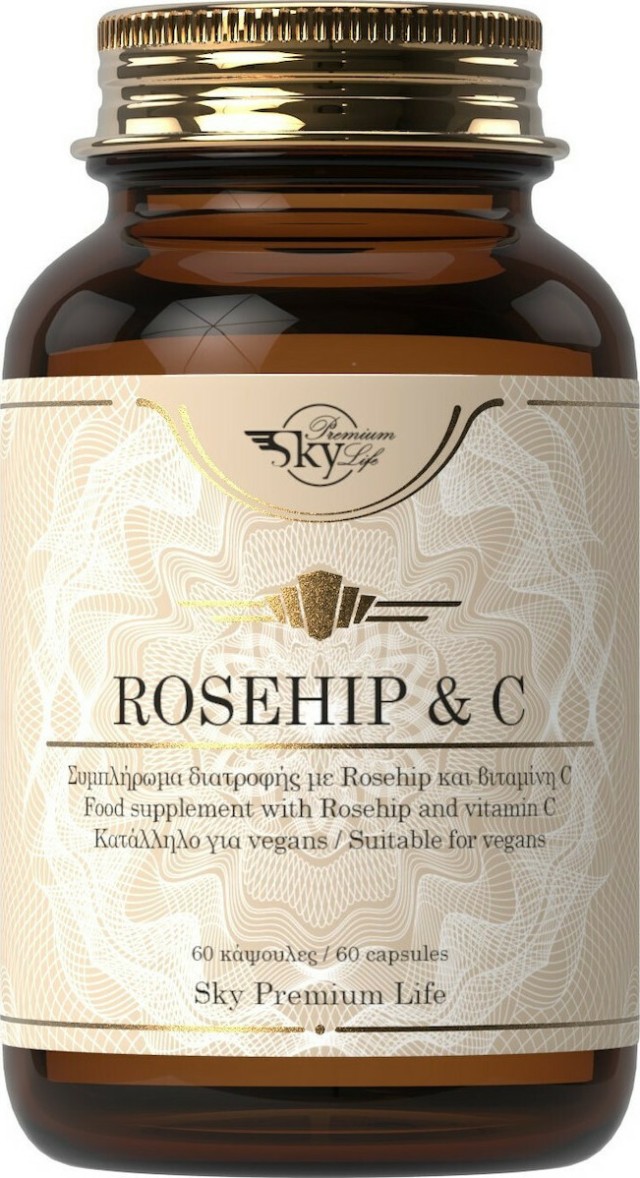 Sky Premium Life Rosehip 1000mg & Vitamin C 60 Κάψουλες