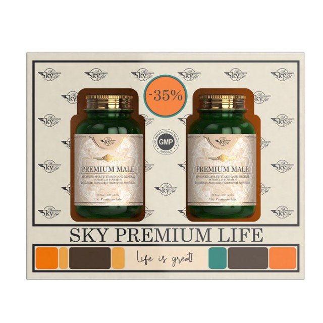 Sky Premium Life Promo Premium Male, Συμπλήρωμα Διατροφής Για Άνδρες 2x60tabs