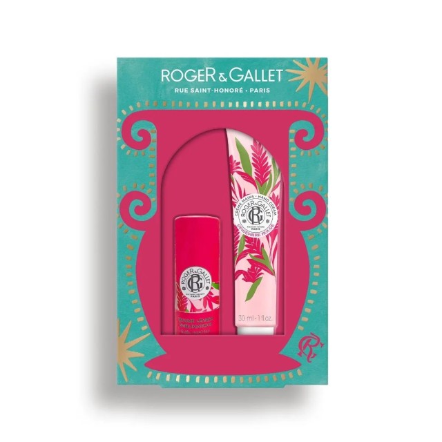 Roger & Gallet Promo Gingembre Rouge Hand Cream Ενυδατική Κρέμα Χεριών 30ml & Lip Balm Βάλσαμο Χειλιών 3.5gr
