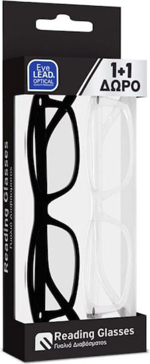 Pharmalead Eyelead Promo Γυαλιά Πρεσβυωπίας + 1.50 Σε Μαύρο & Διάφανο Χρώμα 2τμχ
