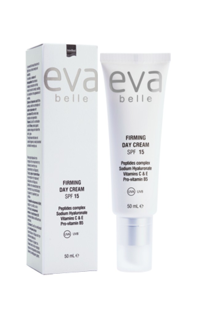 Intermed Eva Belle Firming Day Cream SPF15, Μειώνει τις Ρυτίδες, Αυξάνει την Ελαστικότητα & τη Σφριγηλότητα της Επιδερμίδας 50ml