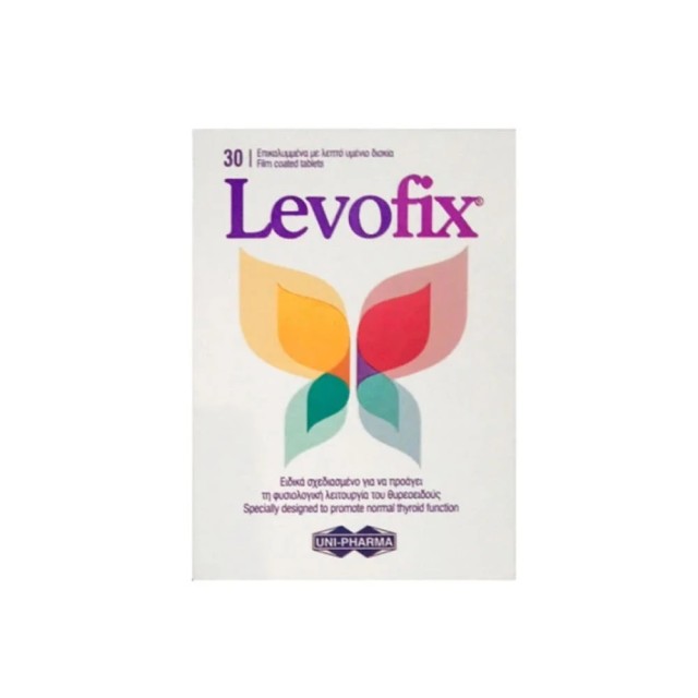 Uni-Pharma Levofix για την Φυσιολογική Λειτουργία του Θυροειδούς 30 Δισκία