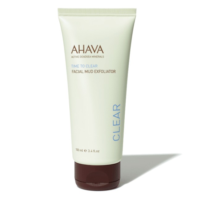 Ahava Time to Clear, Facial Mud Exfoliator, Απολεπιστική Καθαριστική Κρέμα Προσώπου 100ml