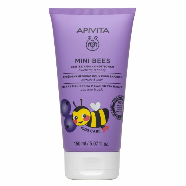 Apivita Mini Bees Μαλακτική Κρέμα Μαλλιών για Παιδιά, Μύρτιλο & Μέλι 150ml