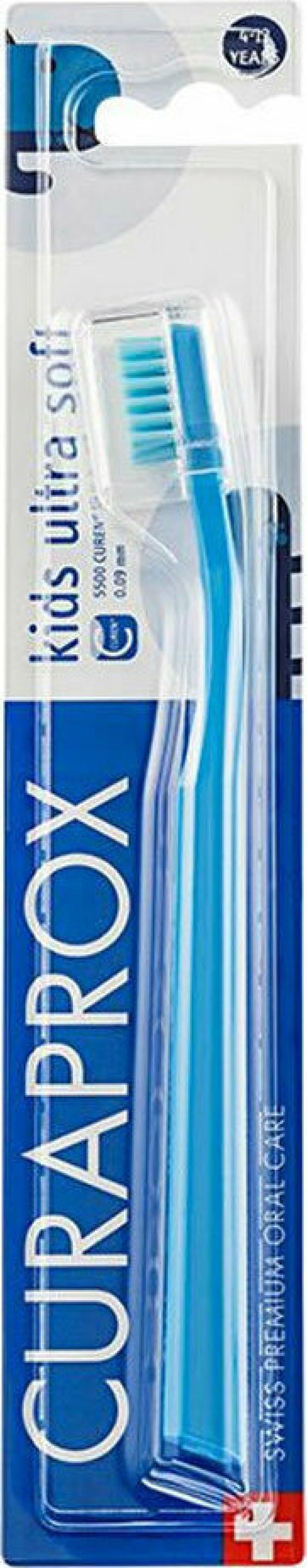 Curaprox Kids Ultra Soft Παιδική Οδοντόβουρτσα 4-12 Χρονών, Χρώμα Μπλε 1 Τεμάχιο