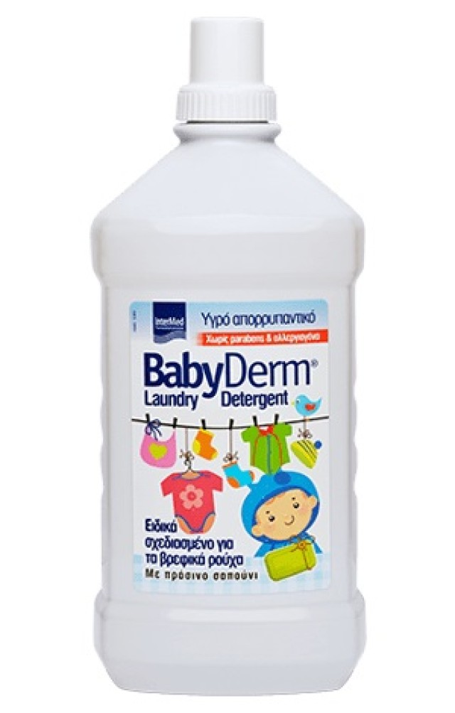 Intermed Babyderm Laundry Detergent Υγρό Απορρυπαντικό Σχεδιασμένο για τα Βρεφικά Ρούχα 1400ml