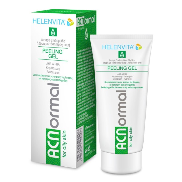 Helenvita ACNormal Peeling Gel, Για την Απομάκρυνση Νεκρών Κυττάρων της Λιπαρής Επιδερμίδας 75ml