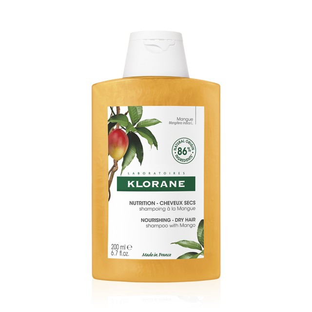 Klorane Shampoo with Mango Σαμπουάν για Ξηρά Μαλλιά 200ml
