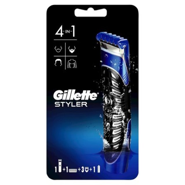 Gillette Styler Ξυριστική Μηχανή 3in1 Trim, ShaVE, Edge με Μπαταρία, & 1 Ανταλλακτικό 