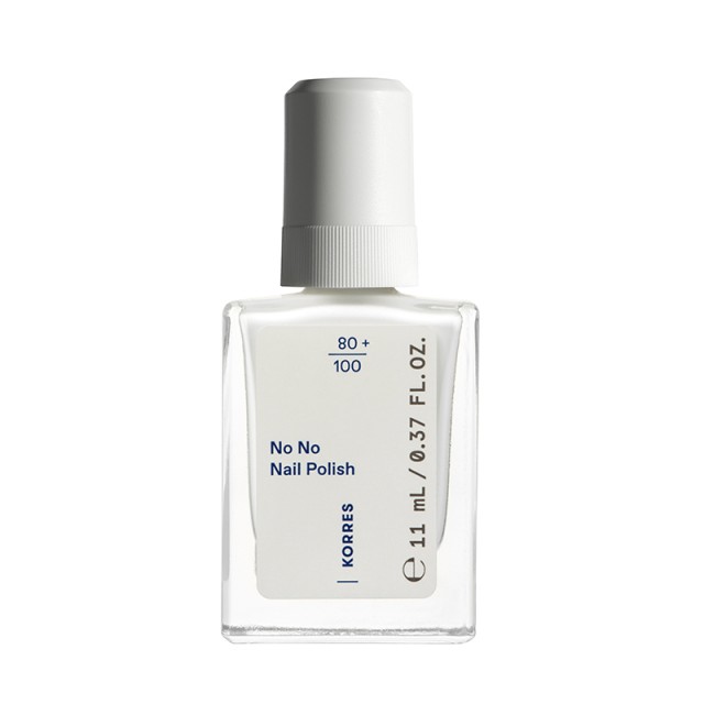 Korres No No Gloss Βερνίκι Νυχιών Μακράς Διαρκείας 01 Pure White 11ml
