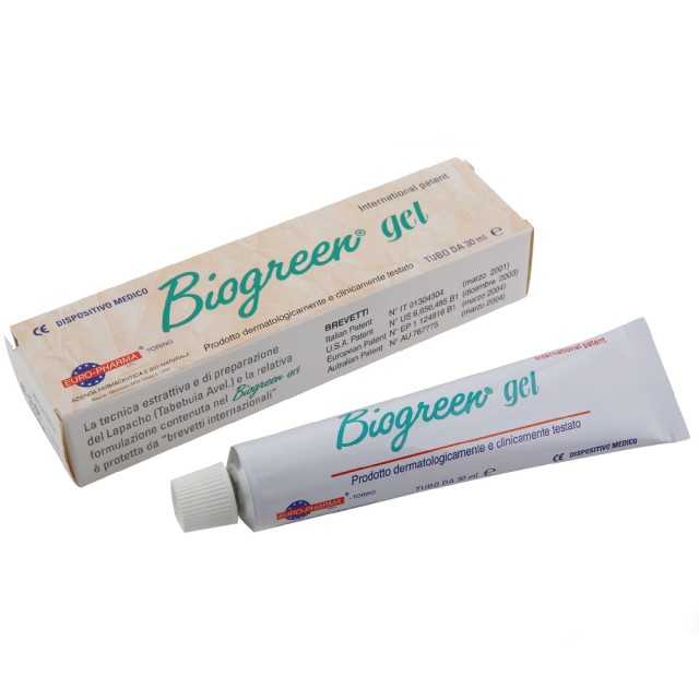 Bionat Pharma Biogreen Gel 30ml Δερματολογικό gel για Κοκκινίλες, Σπυράκια, Μυκητιάσεις