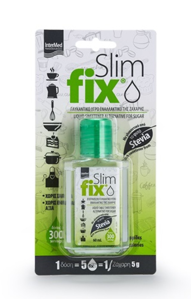 Intermed Slim Fix Γλυκαντικό Υγρό Στέβιας 60ml