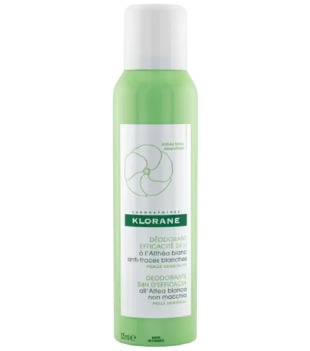 Klorane Deodorant Efficacite 24h L althea Blanc, Αποσμητικό Σπρέι 24ωρης Διάρκειας με Λευκή Αλθέα 125ml