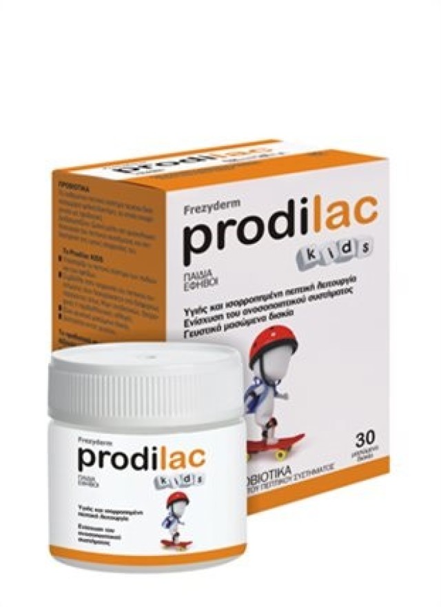 Frezyderm Prodilac Kids Συμπλήρωμα Διατροφής για την Εντερική Χλωρίδα 30 Μασώμενα Δισκία