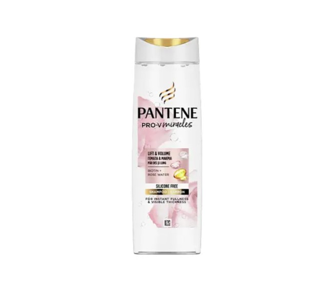 Pantene Pro-V Miracles Lift & Volume Rose Water Shampoo Γεμάτα & Μακριά Μαλλιά 300ml