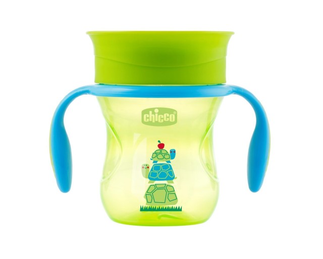 Chicco Perfect Cup 12m+ Κύπελλο με Λαβές, Πράσινο 200ml