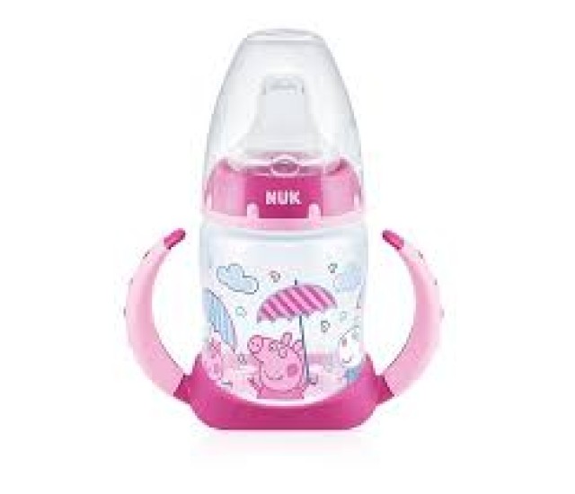 NUK Learner Bottle 6-18m Μπιμπερό Εκπαίδευσης με Δείκτη Ελέγχου Θερμοκρασίας, Peppa Pig Ροζ 150ml