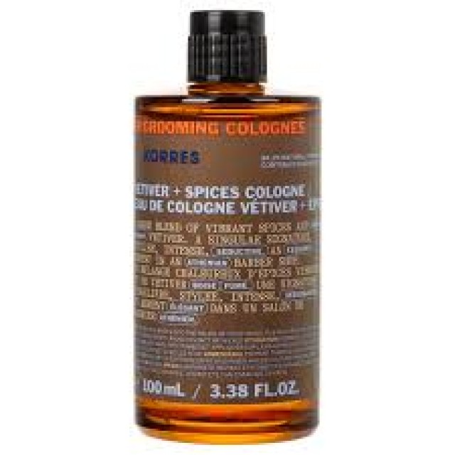 Korres Athenian Grooming Eau de Cologne Vetiver & Spices Άρωμα για Άνδρες 100ml