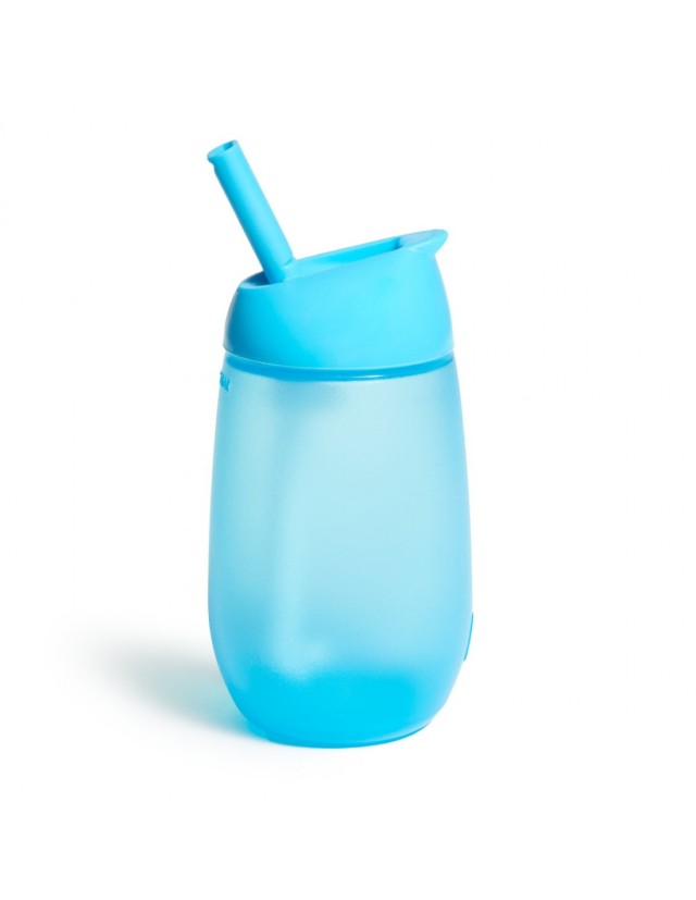 Munchkin Simple Clean Straw Cup 12m+, Κύπελλο με Καλαμάκι, Χρώμα Μπλε 296ml