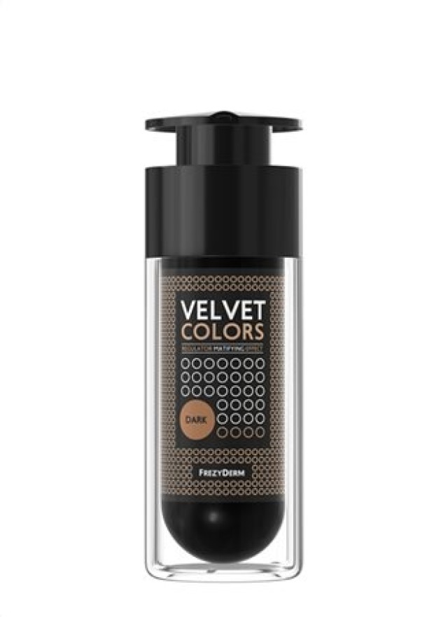 Frezyderm Velvet Colors Matte Make Up, Dark, Ματ Φινίρισμα & Αψεγάδιαστη Όψη 30ml