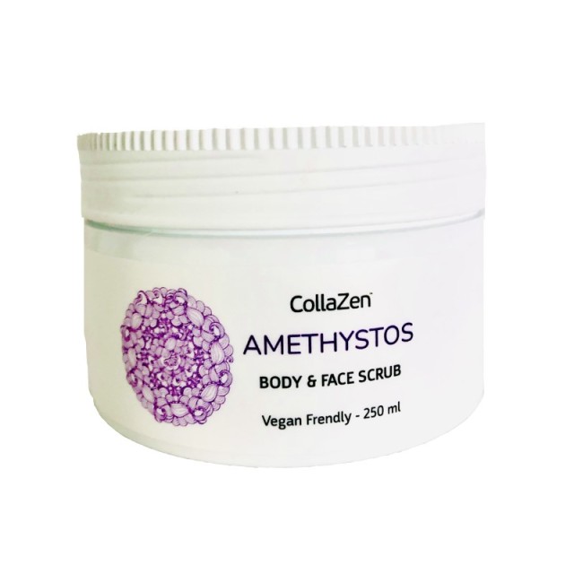 CollaZen Amethystos Boby & face Scrub, Κρέμα Απολέπισης Σώματος και Προσώπου 250ml