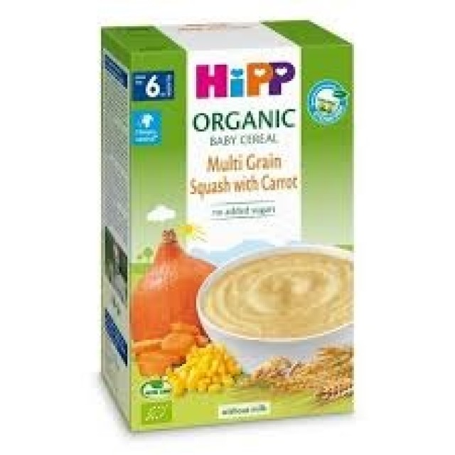 Hipp Bio Κρέμα δημητριακών με Κολοκύθα και Καρότο από τον 6ο Μήνα 200gr