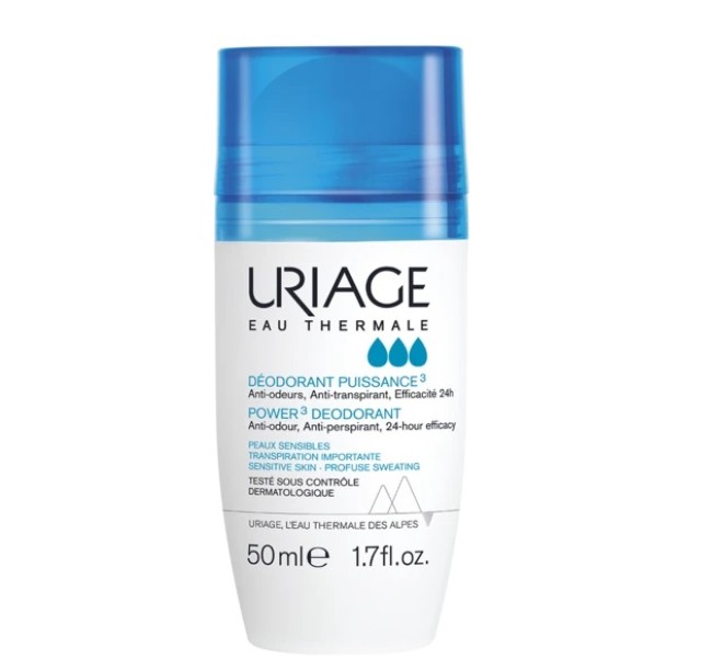 Uriage Deodorant Power 3, Καθημερινή Περιποίηση - Ενυδάτωση Υποαλλεργικό Αποσμητικό Roll On 50ml