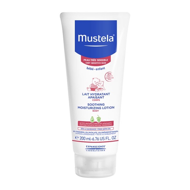Mustela Bebe Soothing Moisturizing Lotion, Πολύ Ευαίσθητο Δέρμα 200ml