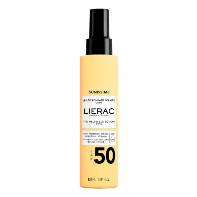 Lierac Sunissime Lait SPF50 Το Αντηλιακό Γαλάκτωμα Σώματος που Λιώνει στην Επιδερμίδα 150ml