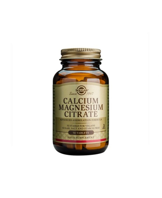 Solgar Calcium Magnesium Citrate 50Tabs. Για τη Δόμηση & τη Διατήρηση των Οστών & των Δοντιών