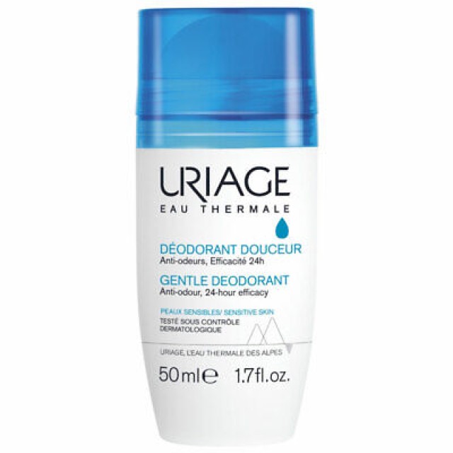 Uriage Deodorant Douceur B, Καθημερινή Περιποίηση - Ενυδάτωση Αποσμητικό Roll-On Χωρίς Ίχνη Αλουμινίου 50ml
