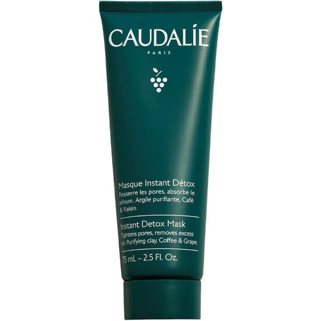 Caudalie Instant Detox Mask Μάσκα Αποτοξίνωσης με Ροζ Άργιλο, 75ml