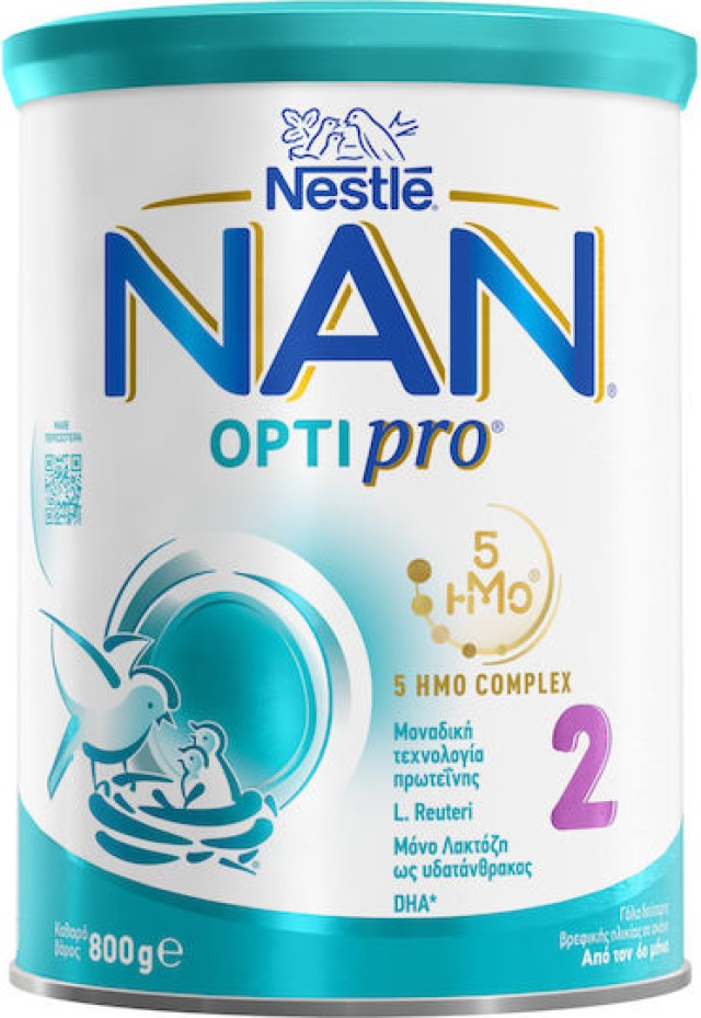 Nestle Nan Optipro 2 Βρεφικό Γάλα 6m+ 800gr