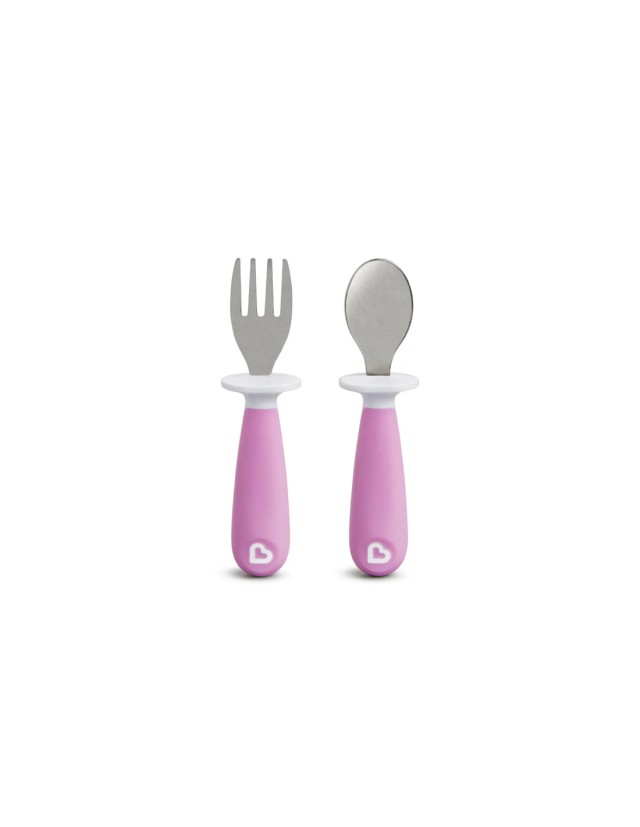 Munchkin Raise Toddler Fork & Spoon Κουτάλι & Πιρούνι Ροζ