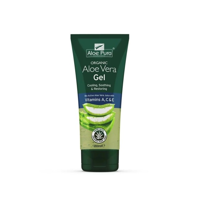 Optima Organic Aloe Vera Gel with Vitamins A,C & E, Gel Αλόης με Βιταμίνες 200ml