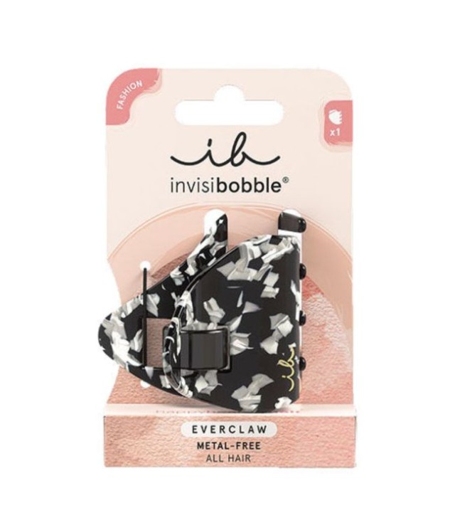 Invisibobble Fashion Everclaw Past Midnight Κλιπ Μαλλιών, Χρώμα Άσπρο - Μα΄υρο 1 Τεμάχιο